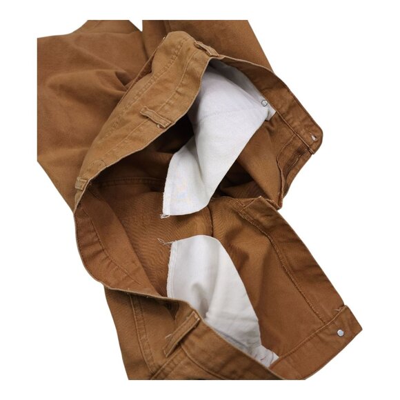 Redhead Mens 40x34 Relaxed Fit Carpenter Work Pants 100% Cotton Brown Tan - Picture 7 of 9